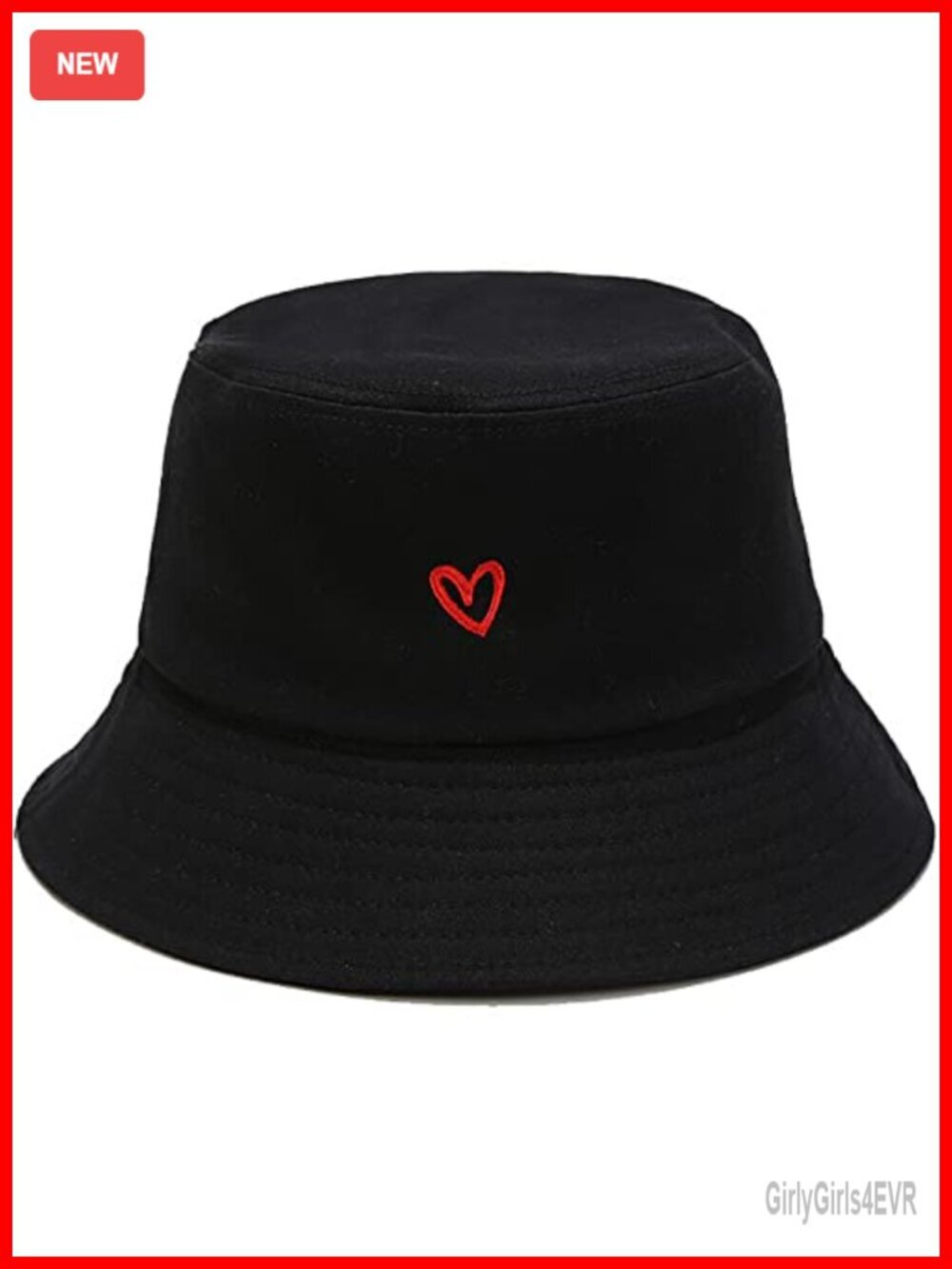 Embroidered Cotton Bucket Hat for Women Fisherman Hat